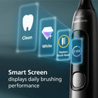 Philips Sonicare Brilliant Clean Electric Toothbrush - Smart Screen, Brush Head Replacement, 2 Brushing Modes and SmarTimer, Black, Model HX3792/21