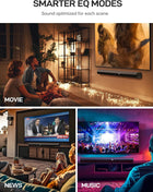Sound Bar 2 in 1 Separable MEVOSTO 2.2CH Soundbar for TV 80W Built-in Dual Woofers with ARC/Optical/AUX/BT 5.0 Bass/Treble Adjustable Wall Mountable Surround Sound Home Theater System-31inch
