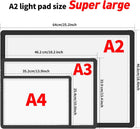 TOHETO A2 Light Pad 25.2\'\'x18.4\'\', Large Magnetic LED Light Board for Diamond Painting, 3-Color Modes Light Box for Tracing, 6-Level & Stepless Dimmerable Diamond Art Light Table for Drawing,Sketching