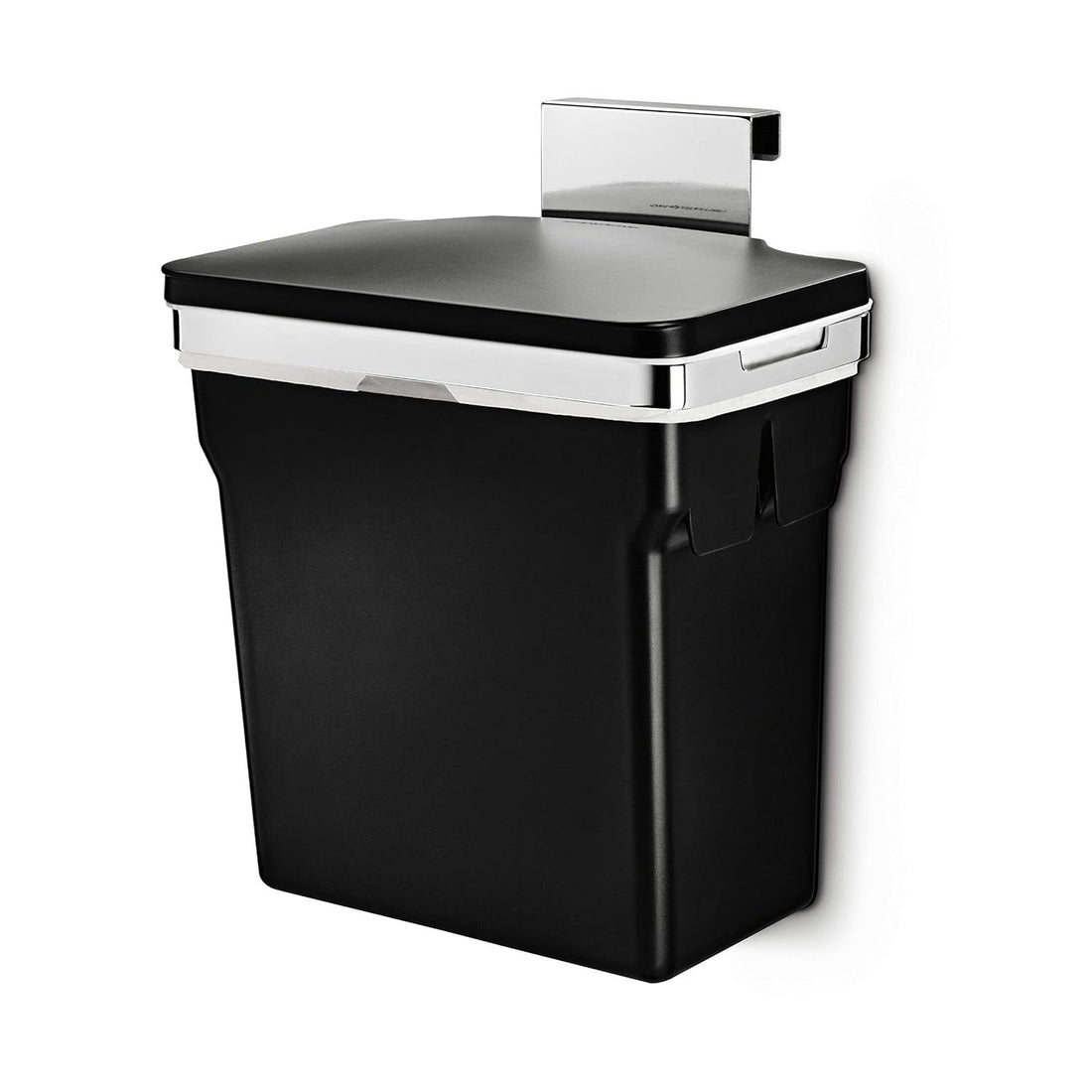 simplehuman 10 Liter / 2.6 Gallon In-Cabinet Trash Can, Heavy-Duty Steel Frame, Black