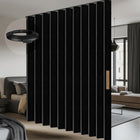 Room Divider Curtain Sets with Flexible Ceiling Track, Privacy Soundproof Curtain for Bedroom Office Patio Sliding Door(Black, W100 x L84, 1 Pack)