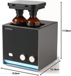 Smart Aroma Dual-Scent Waterless Essential Oil Diffuser, Cold Air Tech Scent Air Machine for 2000 Sq Ft, 2×200ml Hotel Collection Diffuser for Whole House & Office (Black Titanium)
