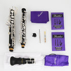 Oboe Beginner Student Level ABS Body Silver Plated Full Automatic C Tone with Reeds, Cleaning Cloth, Oboe Swab, Powder Paper, Absorbing Paper, Thumb Rest, Screwdriver, Gloves, Case
