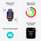 Apple Watch SE (2nd Gen) [GPS 44mm] Smartwatch with Midnight Aluminium Case with Midnight Sport Band