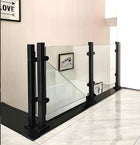 Stainless Steel Square Glass Railing Post System with Clamp - Glass Railing Posts for Balustrade, Fence, Balcony, Stairs, Deck, Pool, Garden, Indoor, Outdoor (37.4in)