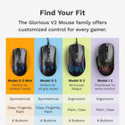 Glorious Model O 2 Mini Wireless Gaming Mouse: Superlight 57g, up to 210hr Battery, Dual Wireless 2.4GHz and Bluetooth 5.2, 26K Optical Sensor, 80M Clicks, 6 Programmable Buttons, FPS Mouse, Black