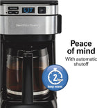 Hamilton Beach FrontFill 12 Cup Programmable Drip Coffee Maker, Front Access Water Reservoir & Swing-Out Brew Basket, Auto Pause & Pour, Auto Shutoff, Black (46310C)