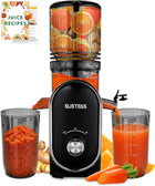 SUSTEAS Cold Press Juicer, 300W, 5.3 Large Feed Chute, 1.5L Capacity, Automatic Feeding, High Yield, Easy to Clean, Ideal for Whole Fruits & Vegetables, Black