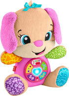 Fisher-Price Laugh & Learn Smart Stages Sis, Multilanguage | English, French, Spanish, Portuguese, Pink Plush Toy, Music & Lights, 5 Activations, Baby & Toddlers Ages 6+ Months