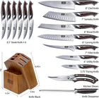 HOSHANHO 16PCS Knife Set, Ultra Sharp Japanese Kitchen Knife Set with Block | Japanese High Carbon Stainless Steel Cooking Knife set, Multipurpose Chef Knives Set with Sharpener, Ergonomic Handle, Gifts