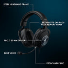 Logitech G Pro X SE Wired Gaming Headset with Microphone: Detachable Microphone, DTS Headphone:X 7.1, for PC, Xbox One, Xbox Series X|S, PS5, PS4, Includes USB DAC - Black