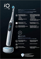 Oral-B Power iO Series 10 Electric Toothbrush, Stardust White, iO10 Rechargeable Power Toothbrush with iO Sense Charger, 4 Brush Heads, and Charging Travel Case