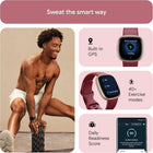 Google Fitbit Versa 4 - Fitness Smartwatch - Beet Juice/Copper Rose | Fitness Smartwatch with Daily Readiness, GPS, 24/7 Heart Rate, 40+ Exercise Modes, Sleep Tracking and More, One Size