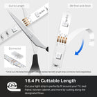 Kasa Smart LED Light Strip, 50 Color Zones RGBIC, 16.4ft Wi-Fi LED Strip Works w/Alexa, Google Assistant & SmartThings, High Brightness, 16M Colors, PU Coating, Trimmable, 2 Yr Warranty (KL420L5)