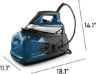 Rowenta Steam Station, Stainless Steel Soleplate, Professional Iron Steamer for Clothes, 1.1L Removable Tank, Fast Heat Up, 1800 Watts, Blue Clothes Iron, DG8624