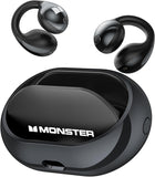 Monster Open Ear AC600 Headphones, Bluetooth 5.4 Wireless Earbuds with HiFi Stereo, Clip-On Earbuds with ENC Clear Call, 21H Playtime, IPX6 Waterproof Wireless Headphones for Outdoor Exercise,Black