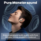 Monster N-Lite 203 AirLinks Wireless Earbuds, Bluetooth 5.3 Headphones HiFi Stereo, Type-C Charging, Touch Control, HD Clear Call, IPX6 Waterproof in-Ear Earbuds
