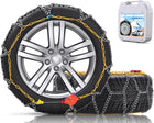 Snow-Chains Auto Fixing 1 Min Quick Fit Easy Installation Tire-Chains, Portable Reusable Universal Emergency Tire Traction Chain for Passenger Car, Pickup Trucks and SUV - Set of 2 (HN-140)