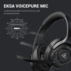 EKSA AirComfy E4 Gaming Headset with Microphone Noise Cancelling, PC Gaming Headphones, Crystal Clear Surround Sound, 263g Ultra Lightweight, 3.5mm Wired Computer Headset for Laptop/PS4/PS5/Xbox,Ink