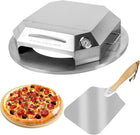 only fire Universal Stainless Steel Pizza Oven Kit for Most 22” Charcoal Kettle Grill