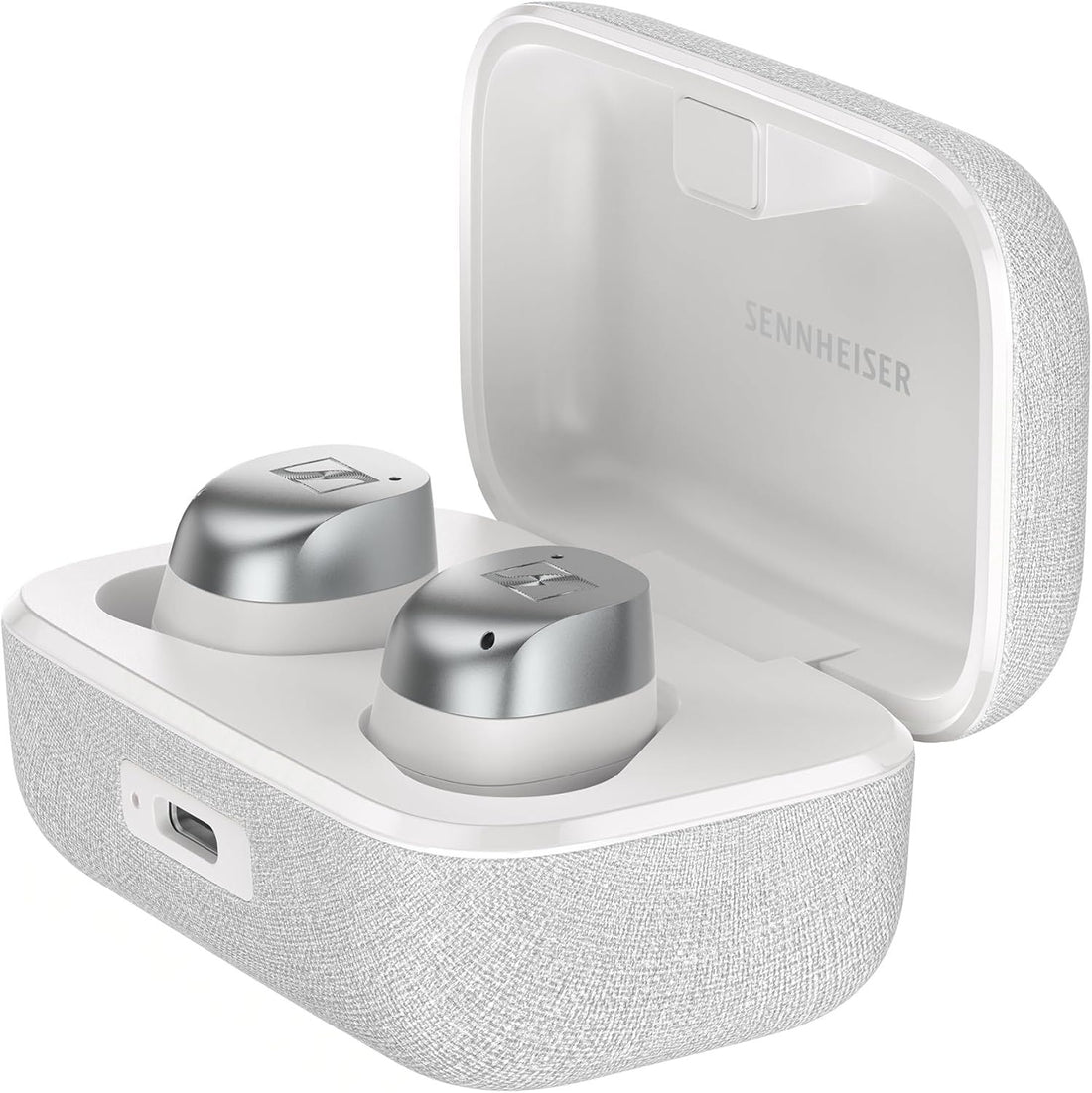 Sennheiser Momentum True Wireless 4 Earbuds - Bluetooth 5.4, Crystal-Clear Sound, 30h Battery Life, Adaptive ANC, LE Audio and Auracast, White Silver