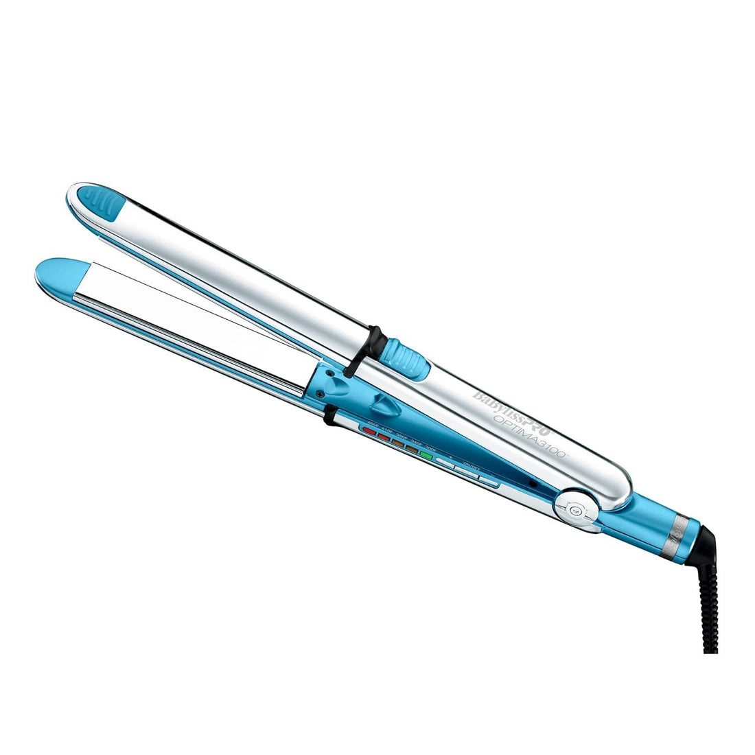 BaBylissPRO Nano Titanium Stainless Steel OPTIMA Hair Straightener, High Heat Professional Straightener, Heats To 465 °, Ion Generator for Smoothing, Curling, Dual Voltage
