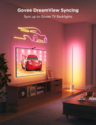 Govee Floor Lamp 2 Compatible with SmartThings, RGBIC Warm Cool White LED Floor Lamp, 1725lm Corner Lamp with Music Sync, 80+ Scene Modes, Smart Floor Lamp for Bedroom, Living Room, Studio, Silver