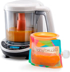 Baby Brezza One Step Baby Food Maker Deluxe - Cooker and Blender in One to Steam and Puree Baby Food for Pouches - Make Organic Food for Infants and Toddlers - Set Includes 3 Pouches and 3 Funnels