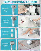 B2 Pet Grooming Kit, 2025 New 5-In-1 Dog Grooming Vacuum and Dryer with Dog Clipper and Brushes, 11000Pa Suction, 2L Capacity, Low Noise Pet Hair Vacuum Groomer for Dogs Cats Home Cleaning