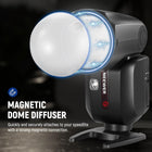 NEEWER Z2-N 2.4G TTL Round Head Flash Speedlite Compatible with Nikon Cameras, 76Ws 1/8000s HSS with Diffuser, 2 Modeling Lamps, Upgraded UI, TTL/M Toggle Key, 3000mAh Battery, 600 Full Power Flash