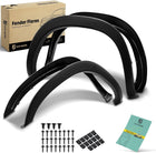 YHTAUTO Front & Rear Paintable Fender Flares w/Hardware Kit Compatible with 2002-2008 Dodge Ram 1500, 2003-2009 Ram 2500/3500 8 FT Long Bed, Factory Style Textured Black Wheel Flares Cover Protector