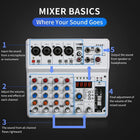 6 Channel Audio Mixer,Kmise Audio Mixer with 99 Sound Effects for PC Portable Sound Mixing Console with Bluetooth USB Recording Input for Live Streaming Podcasting DJ Show