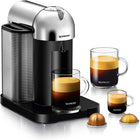 Nespresso Vertuo Single Serve Coffee and Espresso Machine by Breville, Chrome