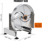 Commercial Vegetable Slicer Manual Potato Tomato Slicing Machine Onion Slicer Stainless Steel Vegetable Cutter Fruit Slicer for Potato Lemon Tomato Onion, 0.2-10 mm Thickness Adjustable