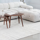 Rug Branch Astra 5\'x8\' (Exact Size: 5\'3 x 7\'7) Modern Indoor Area Rug, Cream Beige - Living Room, Bedroom, Dining Room, and Kitchen
