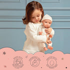 LullaBaby – 14-Inch Realistic Baby Doll Diaper & Care Accessories Bundle Brown Eyes & Soft Body - Pretend Play 2+ Years - Baby Doll & Jogging Stroller Set