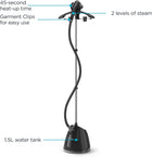 Rowenta, Steamer for Clothes, Pro Style Full Size Steamer with 45 Second Heat-up & Removable 50 oz Water Tank, 1500 Watts, Included Clips to Hang Clothes, Ironing, Black Clothes Steamer, IS2461