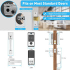 Keyless Entry Door Lock, Miuedo Front Door Lock Sets, Smart Locks for Front Door Fingerprint Door Lock Door Handle Sets with Electronic Keypads, Auto Lock Digital Lock (Silver)