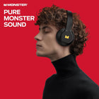Monster Mission 100 Bluetooth Headphones, On Ear Headphones with Immersive Bass, Crystal Clear Call, 40H Playtime, Bluetooth 5.4, Comfortable Fit Wireless Headset for Travel Work