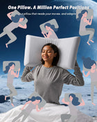 Memory Foam Pillow for Sleeping, Cooling Bed Pillows for Neck Pain Relief, Queen Size Contour Design for Side Back Stomach Sleepers with Travel Pouch - Frim But Soft 42x70x10 cm