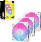 CORSAIR iCUE Link RX120 RGB 120mm PWM Fans with iCUE Link System Hub - Magnetic Dome Bearing - Triple Pack - White