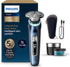 Philips Shaver i9000 Prestige, Wet & Dry Electric Shaver, Mystic Aqua, With Skin IQ Technology, Triple Lift & Cut System, 360 Rotating Dual SteelPrecision Blades, Quick Clean Pod, Model XP9201/20