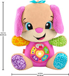 Fisher-Price Laugh & Learn Smart Stages Sis, Multilanguage | English, French, Spanish, Portuguese, Pink Plush Toy, Music & Lights, 5 Activations, Baby & Toddlers Ages 6+ Months