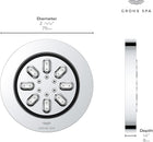 GROHE 26844GN0 Rainshower Body Spray, Round, Brushed Gold, 0.9 GPM, 2 Sprays