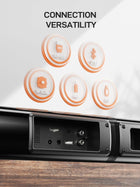 Sound Bar 2 in 1 Separable MEVOSTO 2.2CH Soundbar for TV 80W Built-in Dual Woofers with ARC/Optical/AUX/BT 5.0 Bass/Treble Adjustable Wall Mountable Surround Sound Home Theater System-31inch