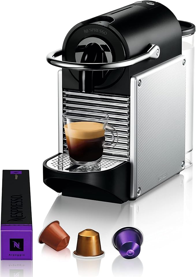 Nespresso EN124SCA Pixie Espresso Machine by DeLonghi, Aluminum
