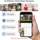 4PCs 2.4G-5G WiFi Security Camera Wireless Outdoor, 2K Battery Powered Cameras for Home Security with AI Detection, Color Night Vision, Siren, IP66, 2-Way Talk, SD/Cloud, Works Alexa&Google Assistant