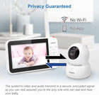 VTech VM924-2 Pan & Tilt Video Baby Monitor with 2 Cameras, 5\ LCD Screen, Up to 17 Hrs Video Battery Life(2600 mAh), 1.33x Zoom, Night Vision, Best-in-Class 1000ft Range, Soothing Sounds, 2-Way Talk