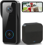 XTU 2K FHD Smart Video Doorbell with Wireless Chime, Battery Operated, Voice Changer, Voice Message, PIR Motion Detection, Night Vision, 2-Way Audio, Support SD Card & Cloud Storage