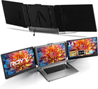 Laptop Screen Extender Triple Monitor - 14\ Portable Monitor FHD 1080P Attachment Extra Screen Compatible with Windows Mac Dex Chrome Travel Work Fits 13-17\ Laptops